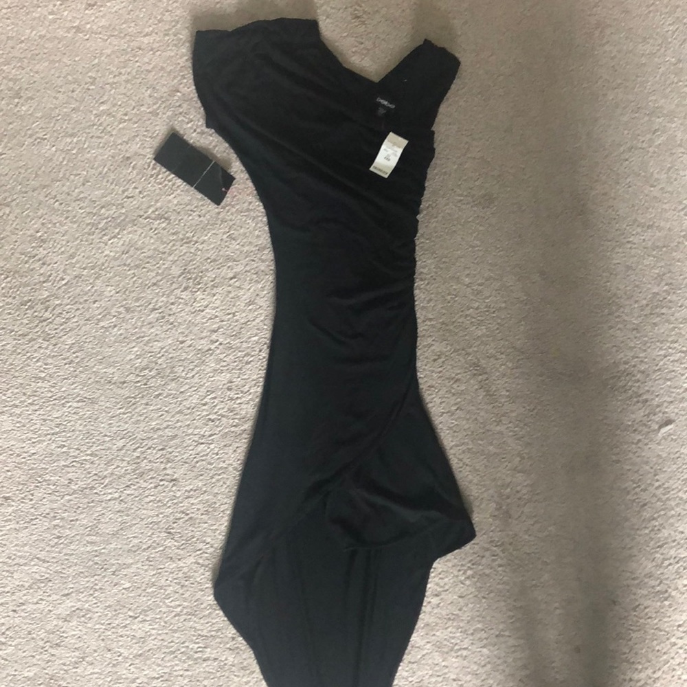 Bebe asymmetrical black dress